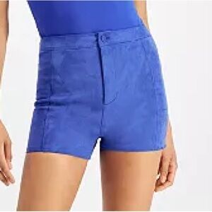 Guess XSmall Shorts Ruby Faux Suede Hot Shorts in Tanzanite blue purple NWT